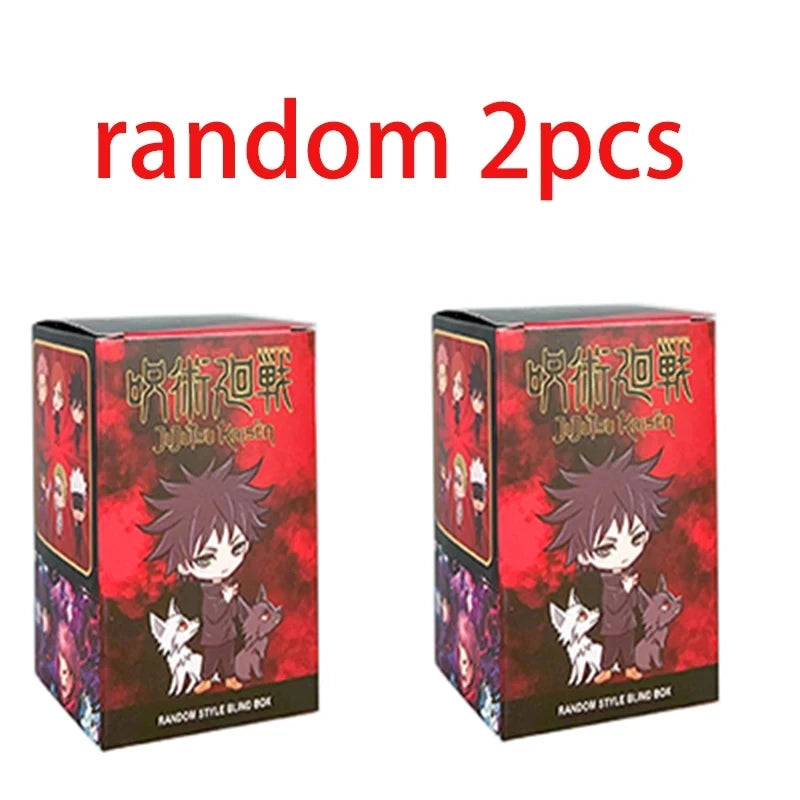 Anime Jujutsu Kaisen Figure Q Version Satoru Gojo Itadori Yuji Fushiguro Megumi Kugisaki Model Car Decora Blind Box Gift Toy